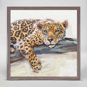 Resting Leopard - Mini Framed Canvas-Mini Framed Canvas-Jack and Jill Boutique