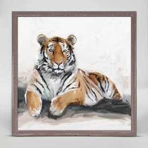Resting Tiger - Mini Framed Canvas-Mini Framed Canvas-Jack and Jill Boutique
