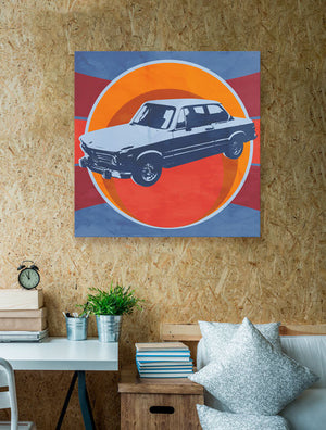 Retro Ride - Blue Car Wall Art-Wall Art-Jack and Jill Boutique
