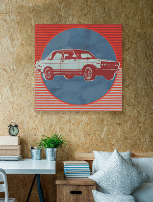 Retro Ride - Red Car Wall Art-Wall Art-Jack and Jill Boutique