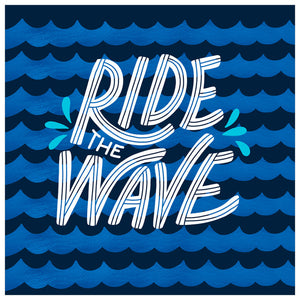 Ride The Wave On Blue Wall Art-Wall Art-Jack and Jill Boutique