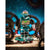 Robot & Gears - Turquoise | Canvas Wall Art-Canvas Wall Art-Jack and Jill Boutique