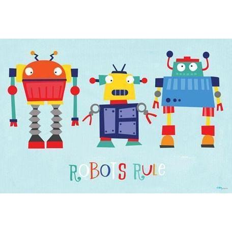 Robots Rule | Canvas Wall Art-Canvas Wall Art-Jack and Jill Boutique