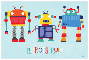 Robots Rule Wall Art-Wall Art-30x20 Canvas-Jack and Jill Boutique