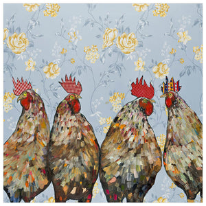 Roosters - Floral Wall Art-Wall Art-Jack and Jill Boutique