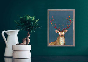 Rosy Buck - Jewel Tone Mini Framed Canvas-Mini Framed Canvas-Jack and Jill Boutique
