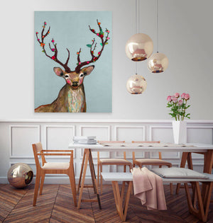 Rosy Buck On Ice Blue Wall Art-Wall Art-Jack and Jill Boutique