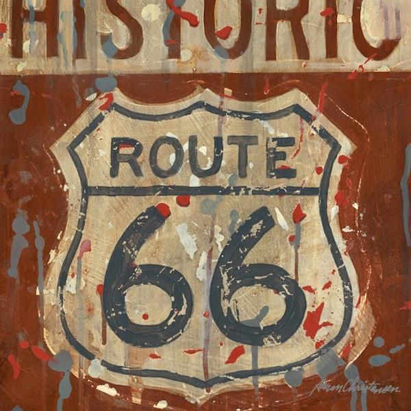 Route 66 sign | American Southwest Art Collection | Canvas Art Prints-Canvas Wall Art-Jack and Jill Boutique