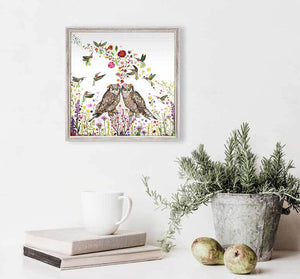 Ruby Throated Hummingbird Watch - Mini Framed Canvas-Mini Framed Canvas-Jack and Jill Boutique