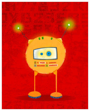 Rumbling Robots - Phil Wall Art-Wall Art-24x30 Canvas-Jack and Jill Boutique