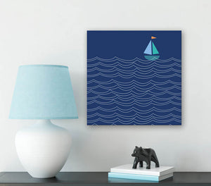 Sailboat & Waves Wall Art-Wall Art-Jack and Jill Boutique
