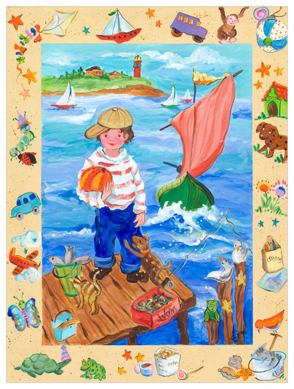 Sailor Adventurer Wall Art-Wall Art-18x24 Canvas-Jack and Jill Boutique