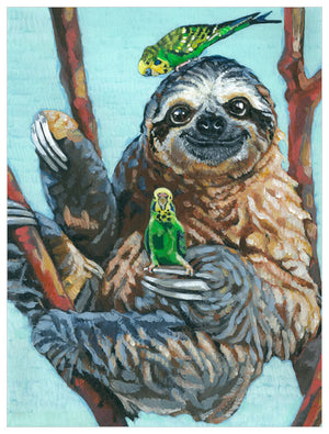 Sam, Libby, And The Sloth Wall Art-Wall Art-Jack and Jill Boutique
