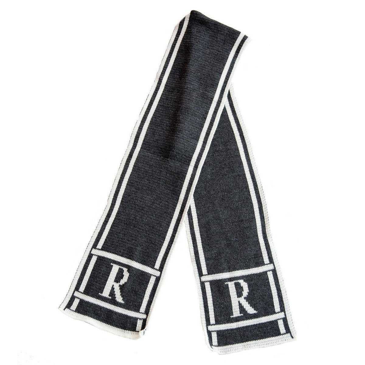Scroll & Monogram Personalized Knit Scarf-Scarves-Jack and Jill Boutique