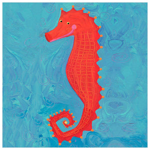 Seahorse Wall Art-Wall Art-14x14 Canvas-Jack and Jill Boutique