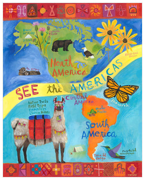 See the Americas Wall Art-Wall Art-24x30 Canvas-Jack and Jill Boutique