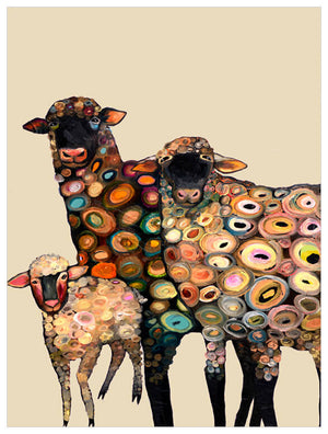 Sheep On Cream Wall Art-Wall Art-Jack and Jill Boutique