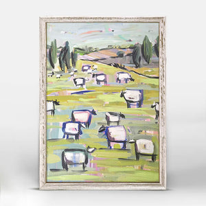 Sheep Pastel - Mini Framed Canvas-Mini Framed Canvas-Jack and Jill Boutique