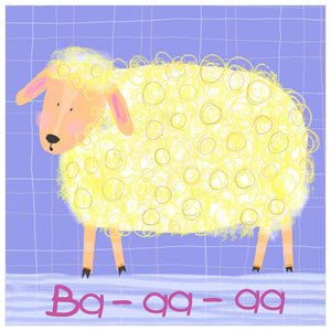 Sheep Says Ba-aa-aa Wall Art-Wall Art-10x10 Canvas-Jack and Jill Boutique