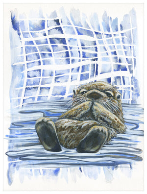 Shibori and Marine Mammals - Taking a Break Wall Art-Wall Art-Jack and Jill Boutique