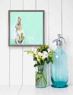 Side Eye Bunny - Mini Framed Canvas-Mini Framed Canvas-Jack and Jill Boutique