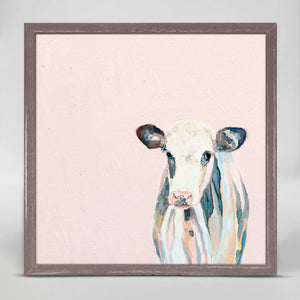 Side Eye Cow - Mini Framed Canvas-Mini Framed Canvas-Jack and Jill Boutique
