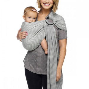 Moby Ring Sling in Cotton-Baby Carrier-Silver Streak-Jack and Jill Boutique
