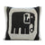 Single Elephant Initial Personalized Pillow-Pillow-Default-Jack and Jill Boutique