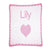 Single Heart and Scalloped Edge Personalized Stroller Blanket or Baby Blanket-Blankets-Jack and Jill Boutique