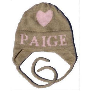 Single Heart Personalized Knit Hat-Hats-Jack and Jill Boutique