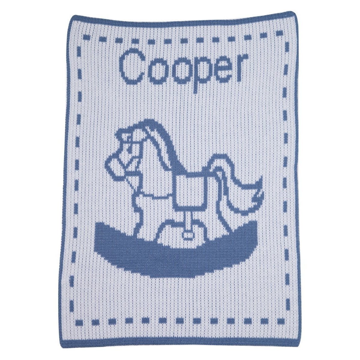 Single Rocking Horse Personalized Stroller Blanket or Baby Blanket-Baby Blanket-Jack and Jill Boutique
