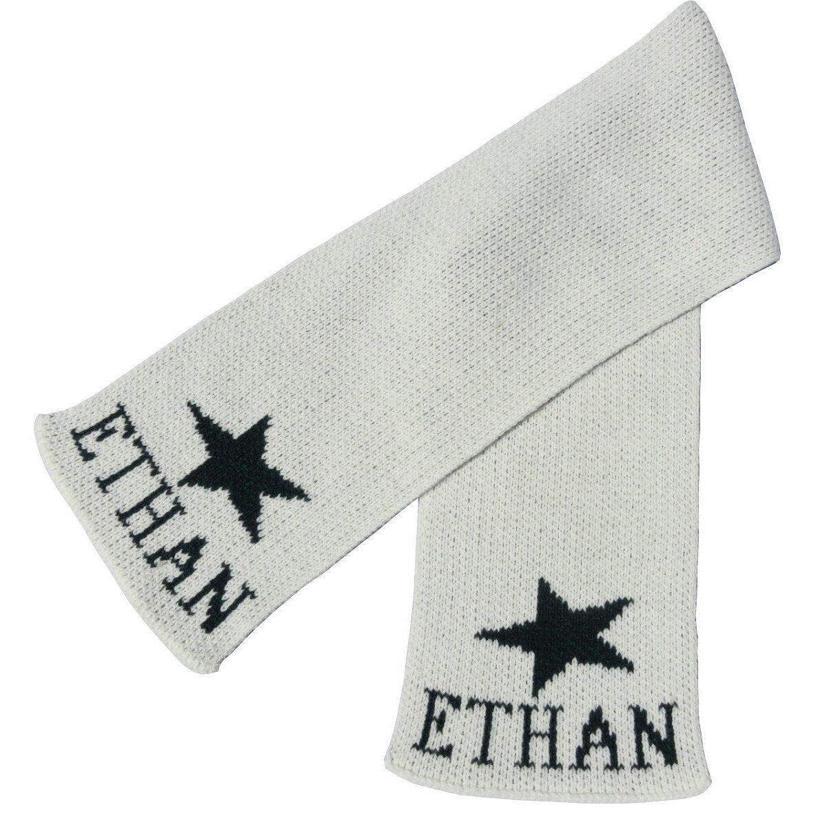 Single Star Personalized Knit Scarf-Scarves-Jack and Jill Boutique