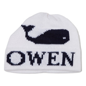 Single Whale Personalized Knit Hat-Hats-Jack and Jill Boutique