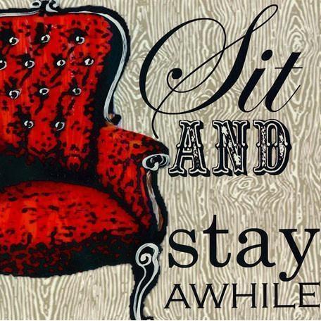 Sit and Stay Awhile | Canvas Wall Art-Canvas Wall Art-Jack and Jill Boutique