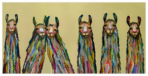 Six Lively Llamas Wall Art-Wall Art-Jack and Jill Boutique