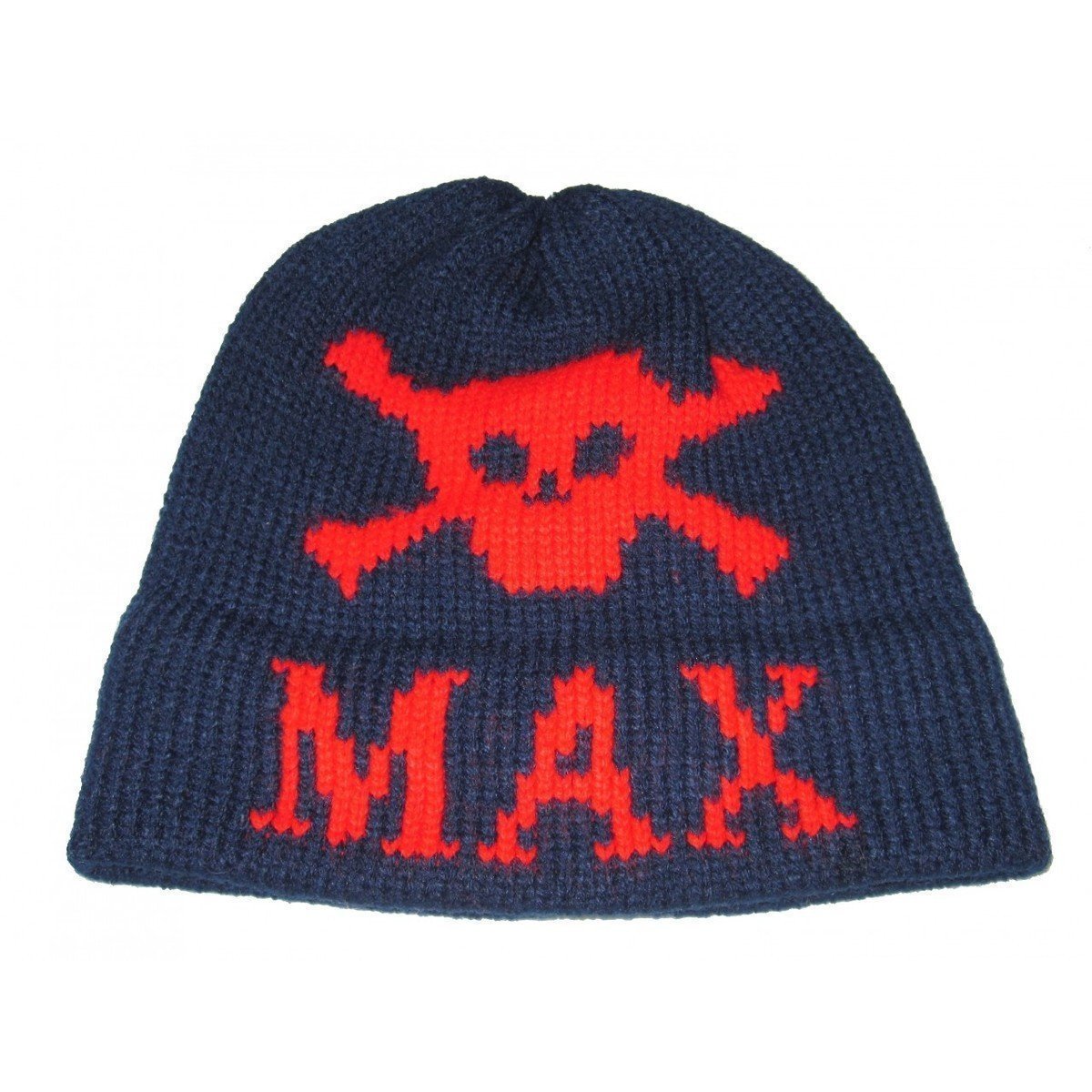 Skull Crossbones Personalized Knit Hat-Hats-Jack and Jill Boutique