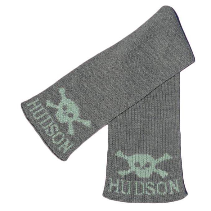 Skull & Crossbones Personalized Knit Scarf-Scarves-Jack and Jill Boutique