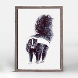 Skunk Portrait - Mini Framed Canvas-Mini Framed Canvas-Jack and Jill Boutique