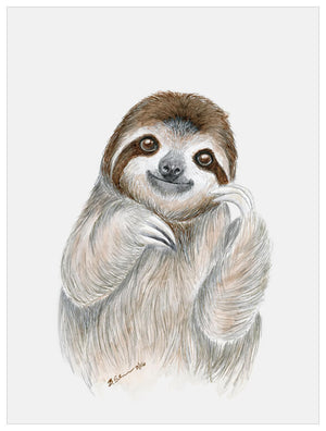 Sloth Portrait Wall Art-Wall Art-Jack and Jill Boutique