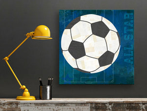 Soccer All Star - Blue Wall Art-Wall Art-Jack and Jill Boutique