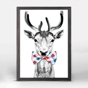 Society Animals - Donny Deer Mini Framed Canvas-Mini Framed Canvas-Jack and Jill Boutique