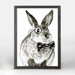 Society Animals - Reuben Rabbit Mini Framed Canvas-Mini Framed Canvas-Jack and Jill Boutique