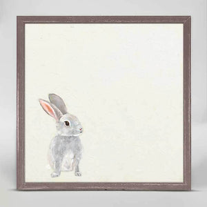 Soft Gray Bunny - Mini Framed Canvas-Mini Framed Canvas-Jack and Jill Boutique