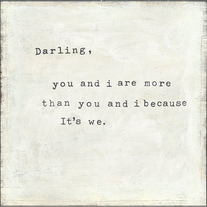 ART PRINT - DARLING YOU AND I-Art Print-Gallery Wrap - 24" x 24"-Jack and Jill Boutique