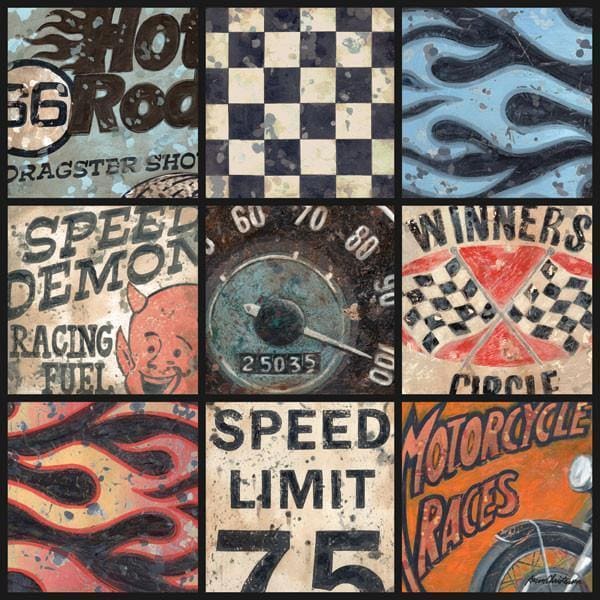 Speedway Racing Collage | Racing Art Collection | Canvas Art Prints-Canvas Wall Art-Jack and Jill Boutique