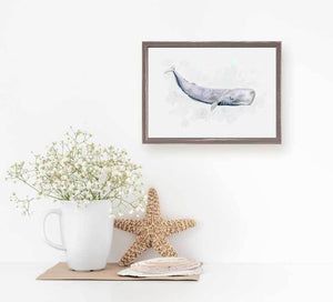 Sperm Whale Portrait - Mini Framed Canvas-Mini Framed Canvas-Jack and Jill Boutique