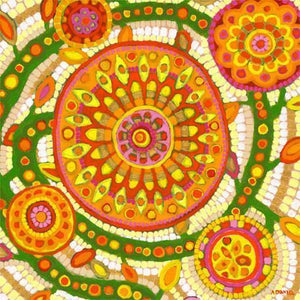 Spiral Flower Mandala | Canvas Wall Art-Canvas Wall Art-Jack and Jill Boutique