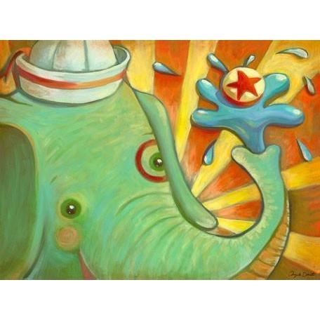Splash the Elephant | Canvas Wall Art-Canvas Wall Art-Jack and Jill Boutique