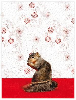 Squirrel on Pattern Wall Art-Wall Art-Jack and Jill Boutique