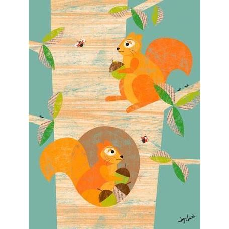 Squirrels in the Woods | Canvas Wall Art-Canvas Wall Art-Jack and Jill Boutique